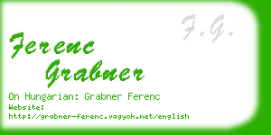 ferenc grabner business card